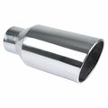 Pypes Performance Exhaust 5 x 8 x 18 in. Rolled Bolt on Tail Pipe Tip, White PYPEVT508